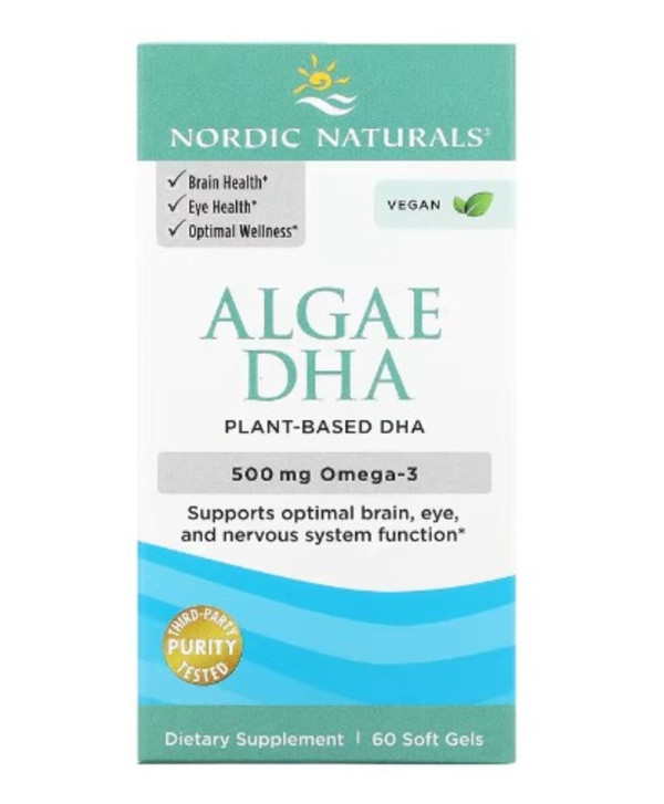 Nordic Naturals, Algae DHA, 500 mg, 60 Soft Gels (250 mg per Soft Gel )