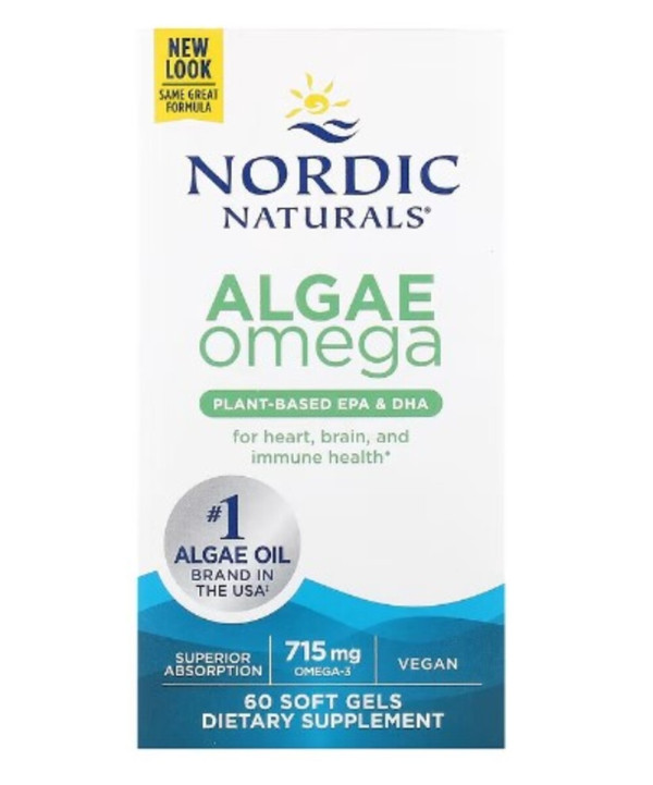 Nordic Naturals, Algae Omega, 715 mg, 60 Soft Gels (357.5 mg per Soft Gel)