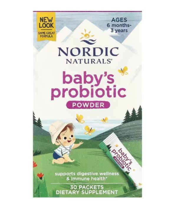 Nordic Naturals, Baby's Probiotic Powder, Ages 6 Months-3 Years, 30 Packets, 0.05 oz (1.45 g) Each