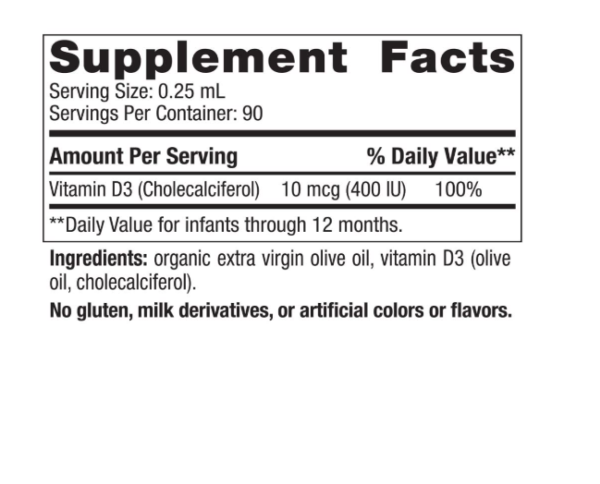 Nordic Naturals Baby’s Vitamin D3 0.76 oz 22.5 ml