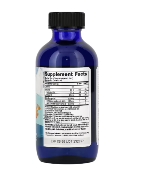 Nordic Naturals, Children's DHA, Ages 1-6, Strawberry, 530 mg, 4 fl oz (119 ml) (530 mg per 1/2 Tsp)
