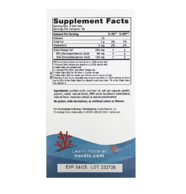 Nordic Naturals, Children's DHA, Ages 3-6, Strawberry, 180 Mini Chewable Soft Gels