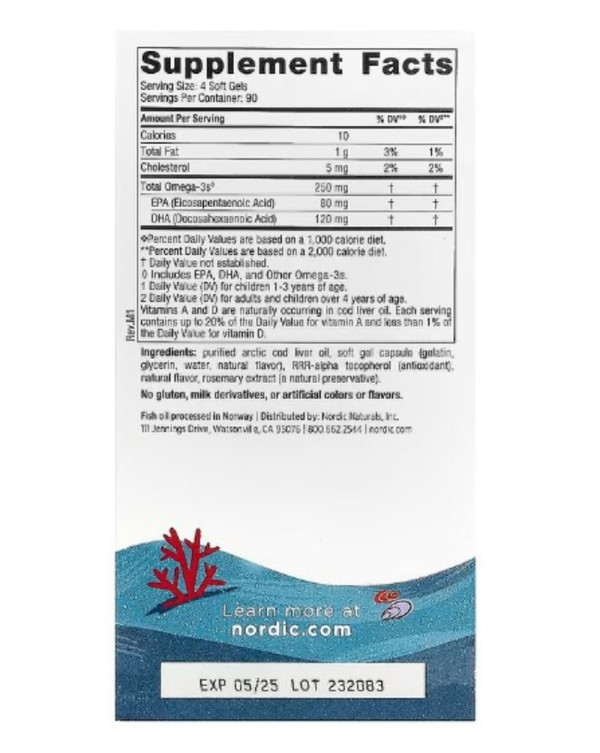 Nordic Naturals, Children's DHA, Ages 3-6, Strawberry, 250 mg, 360 Mini Chewable Soft Gels (62.5 mg per Soft Gel)