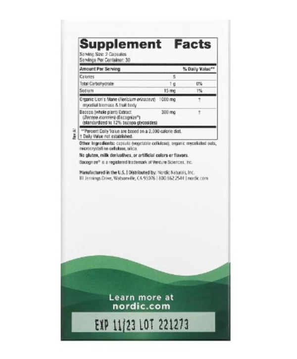 Nordic Naturals, Cognition Mushroom Complex, 60 Capsules