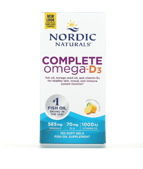 Nordic Naturals, Complete Omega-D3, Lemon, 120 Soft Gels