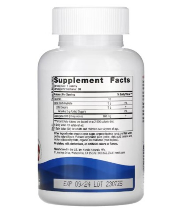 Nordic Naturals, CoQ10 Gummies, Strawberry, 100 mg, 60 Gummies