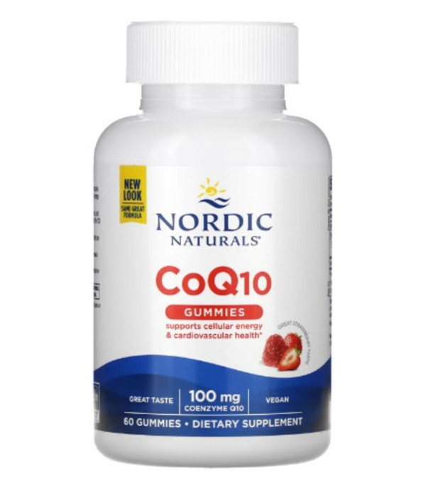Nordic Naturals, CoQ10 Gummies, Strawberry, 100 mg, 60 Gummies