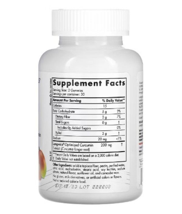 Nordic Naturals, Curcumin Gummies, Mango, 200 mg, 60 Gummies (100 mg per Gummy)