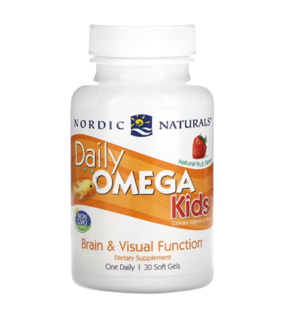Nordic Naturals, Daily Omega Kids, Natural Fruit , 30 Soft Gels