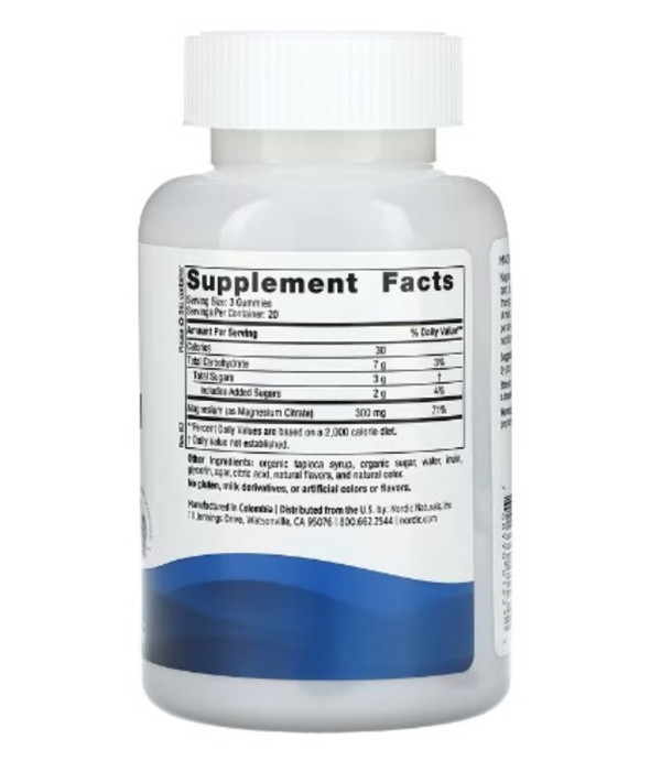 Nordic Naturals, Magnesium Gummies, Blueberry Lavender, 300 mg, 60 Gummies (100 mg per Gummy)