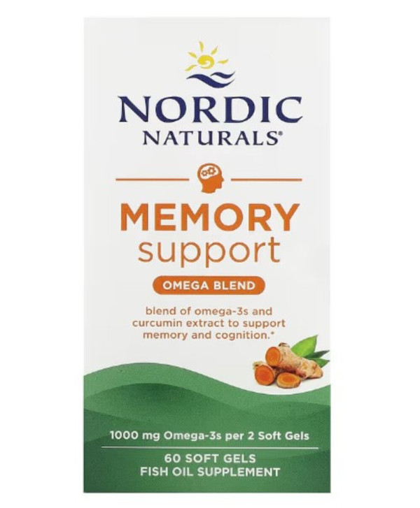 Nordic Naturals, Memory Support, Omega Blend, 1,000 mg, 60 Soft Gels (500 mg per Soft Gel)