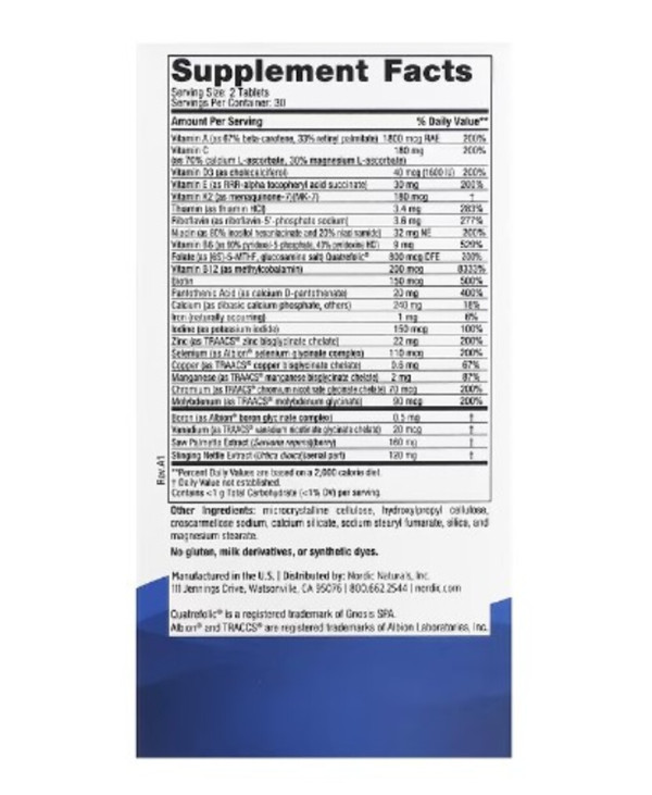Nordic Naturals, Men's Multivitamin, Extra Strength, 60 Tablets