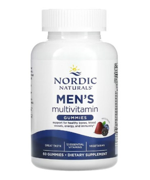 Nordic Naturals, Men's Multivitamin Gummies, Mixed Berry, 60 Gummies