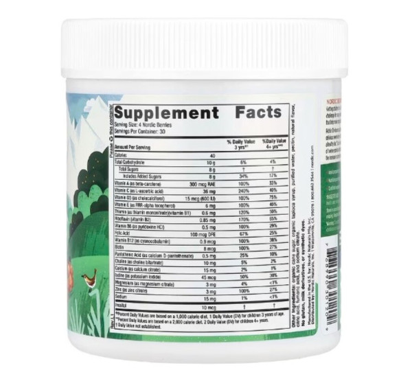 Nordic Naturals, Nordic Berries, Multivitamin Gummies, Ages 3+, Original, 120 Gummy Berries