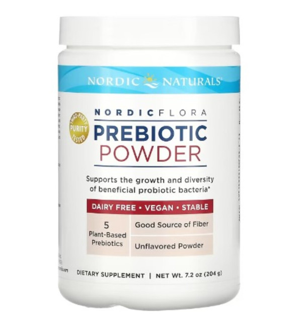 Nordic Naturals, Nordic Flora Prebiotic Powder, Unflavored, 7.2 oz (204 g)