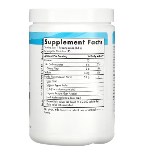 Nordic Naturals, Nordic Flora Prebiotic Powder, Unflavored, 7.2 oz (204 g)