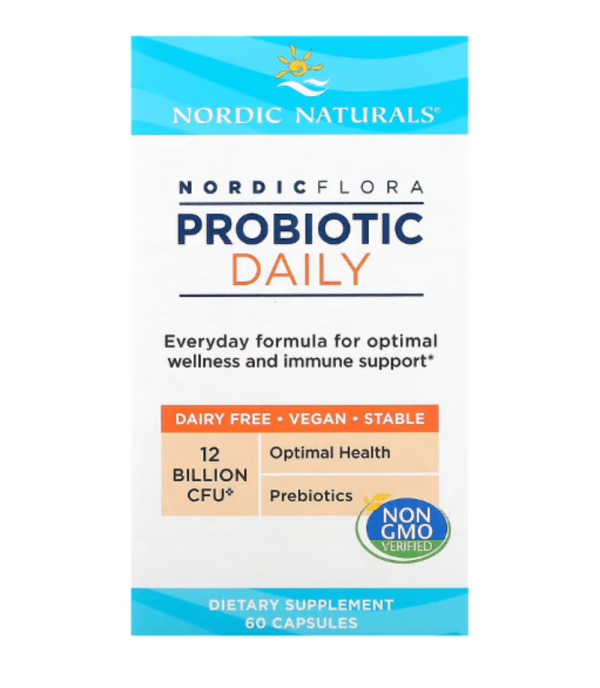 Nordic Naturals, Nordic Flora Probiotic Daily, 12 Billiion, 60 Capsules (6 Billion CFU per Capsule)