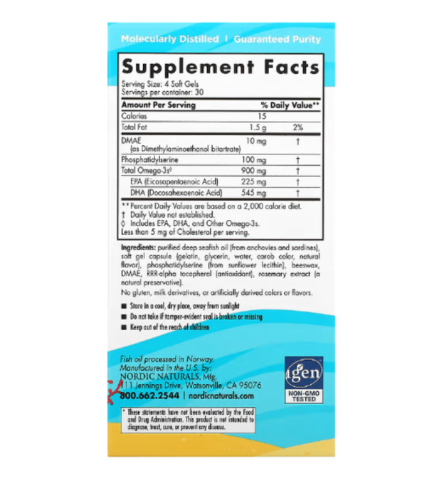 Nordic Naturals, Omega Focus Junior, Ages 6-18, 120 Mini Soft Gels