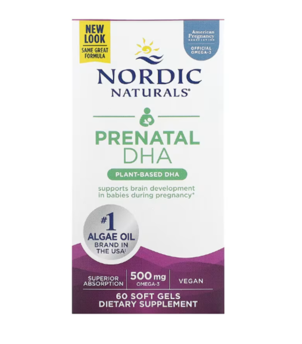Nordic Naturals, Prenatal DHA, 500 mg, 60 Soft Gels (250 mg per Soft Gel)