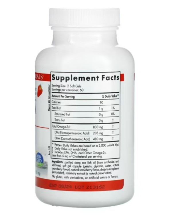Nordic Naturals, ProDHA, Strawberry, 500 mg, 120 Soft Gels (250 mg per Soft Gel)