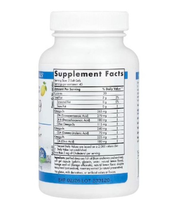 Nordic Naturals, ProEFA-3-6-9, Lemon, 1,000 mg, 90 Soft Gels
