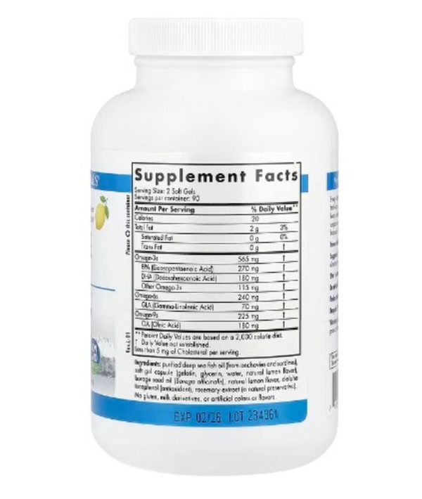 Nordic Naturals, ProEFA® - 3-6-9, Lemon, 180 Softgels