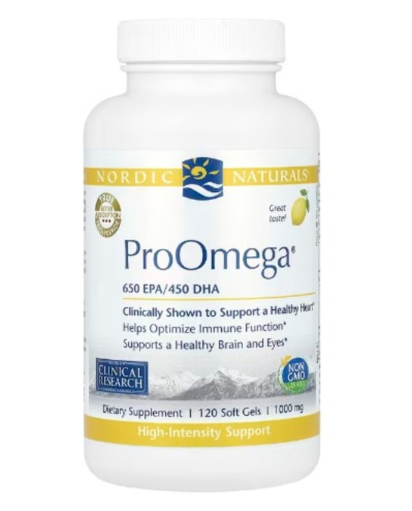 Nordic Naturals, ProOmega®, Lemon, 1,000 mg, 120 Soft Gels (500 mg per Soft Gel)
