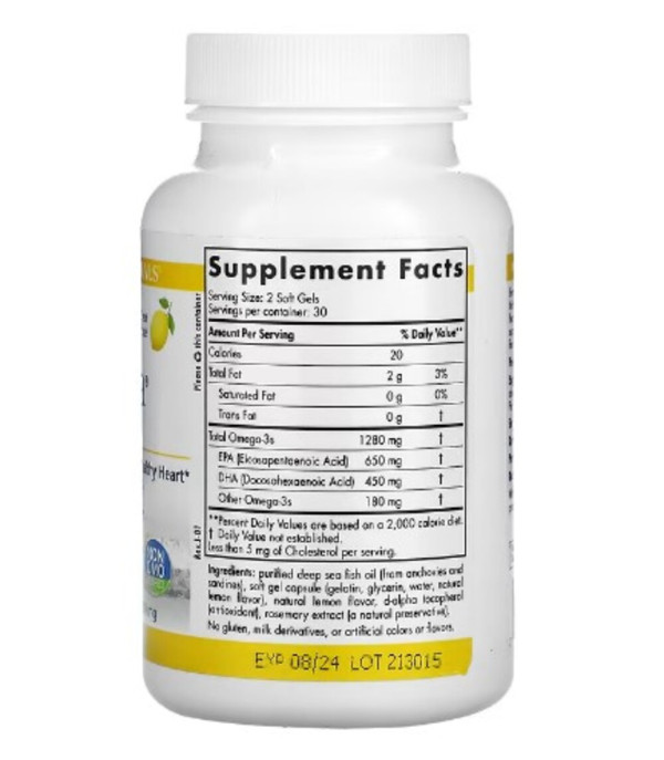 Nordic Naturals, ProOmega, Lemon, 1,000 mg, 60 Soft Gels