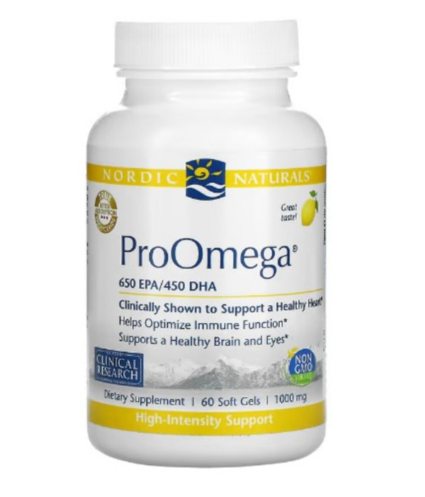 Nordic Naturals, ProOmega, Lemon, 1,000 mg, 60 Soft Gels