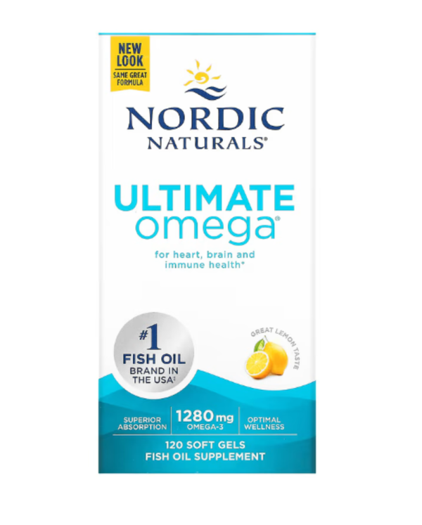 Nordic Naturals, Ultimate Omega, Lemon, 1,280 mg, 120 Soft Gels (640 mg per Soft Gel)
