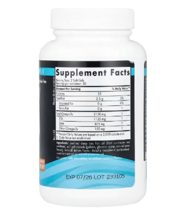 Nordic Naturals, Ultimate Omega Sport 2x, 2,150 mg, 60 Soft Gels (1,075 mg per Soft Gel)