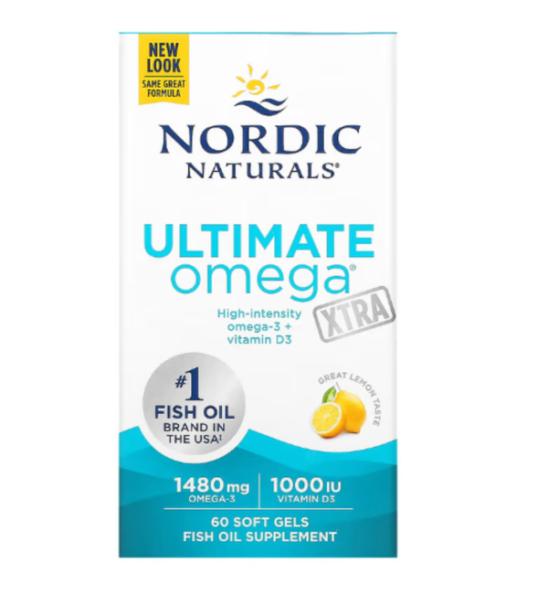 Nordic Naturals, Ultimate Omega Xtra, Lemon, 1,480 mg, 60 Soft Gels (740 mg per Soft Gel)