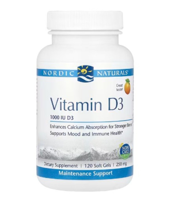 Nordic Naturals, Vitamin D3, Orange, 1,000 IU, 120 Soft Gels