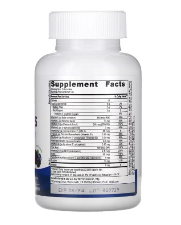 Nordic Naturals, Women's Multivitamin Gummies, Mixed Berry, 60 Gummies