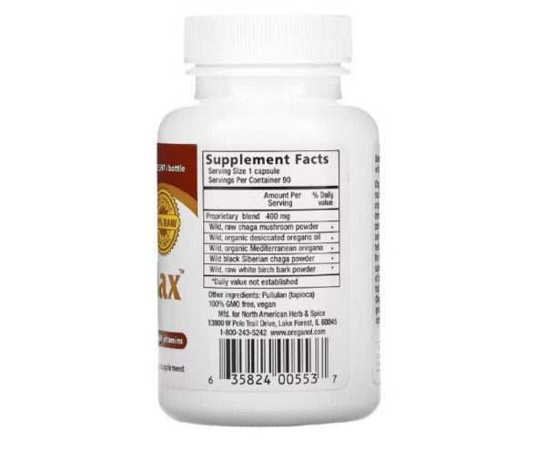 North American Herb & Spice Co., Raw ChagaMax, 90 Vegi Caps
