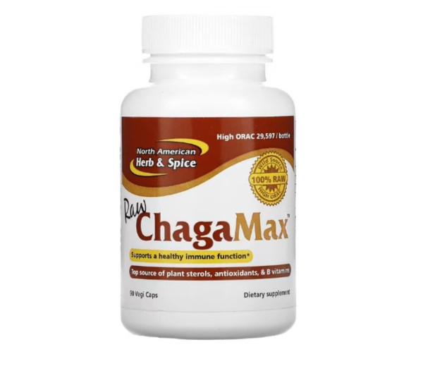 North American Herb & Spice Co., Raw ChagaMax, 90 Vegi Caps