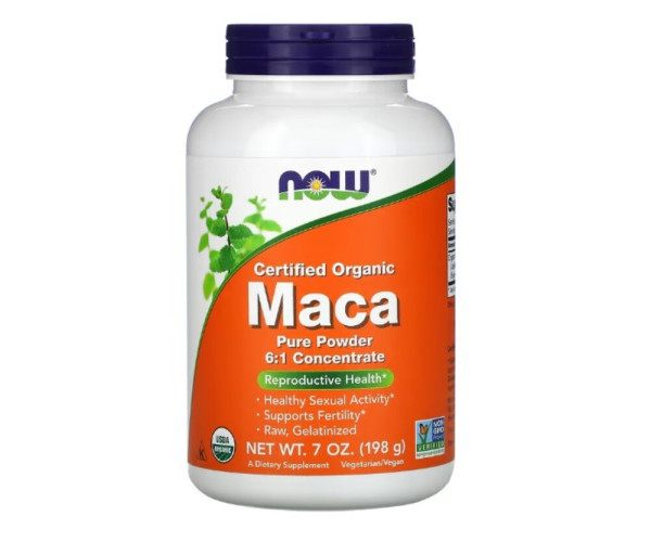 Now Foods, 100% Certified Organic Maca, Pure Powder, 7 oz (198 g)