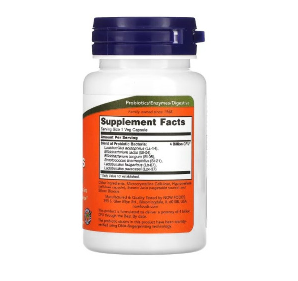 Now Foods, 4x6 Acidophilus, 60 Capsules