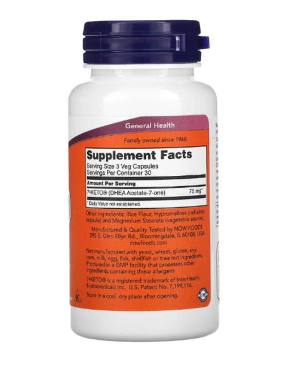 Now Foods, 7-KETO, 25 mg, 90 Vcaps