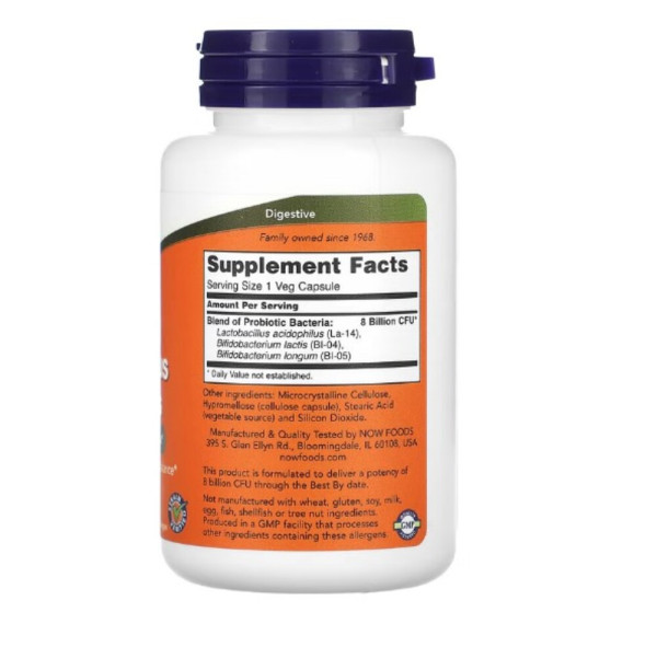 NOW Foods, 8 Billion Acidophilus & Bifidus, 120 Veg Capsules