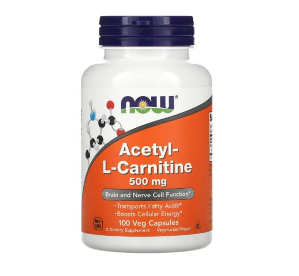 Now Foods, Acetyl-L-Carnitine, 500 mg, 100 Veg Caps