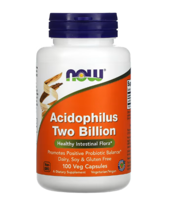 NOW Foods, Acidophilus, Two Billion, 100 Veg Capsules