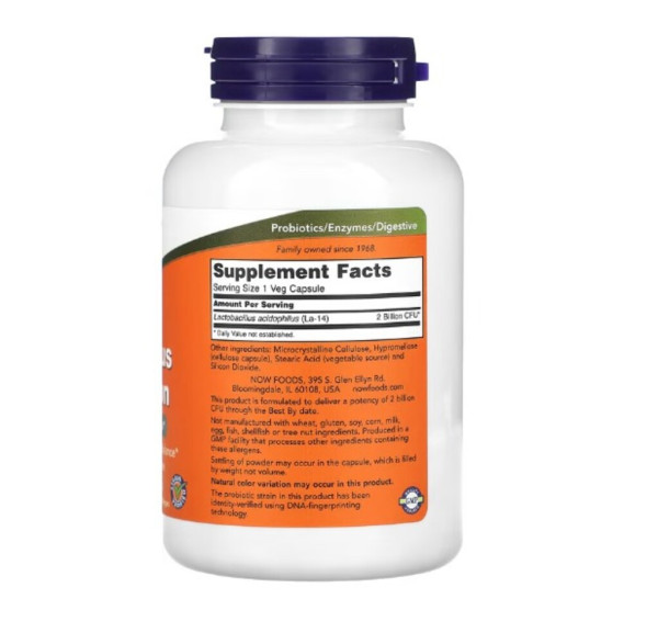 NOW Foods, Acidophilus Two Billion, 250 Veg Capsules