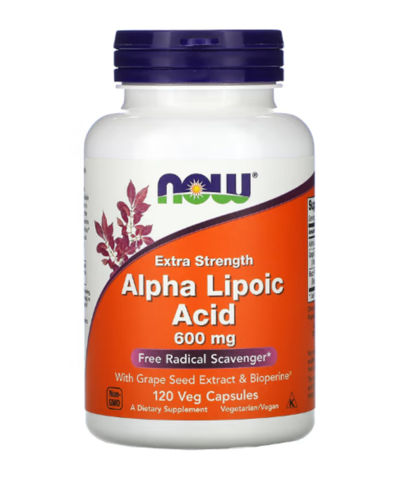 NOW Foods, Alpha Lipoic Acid, Extra Strength, 600 mg, 120 Veg Capsules