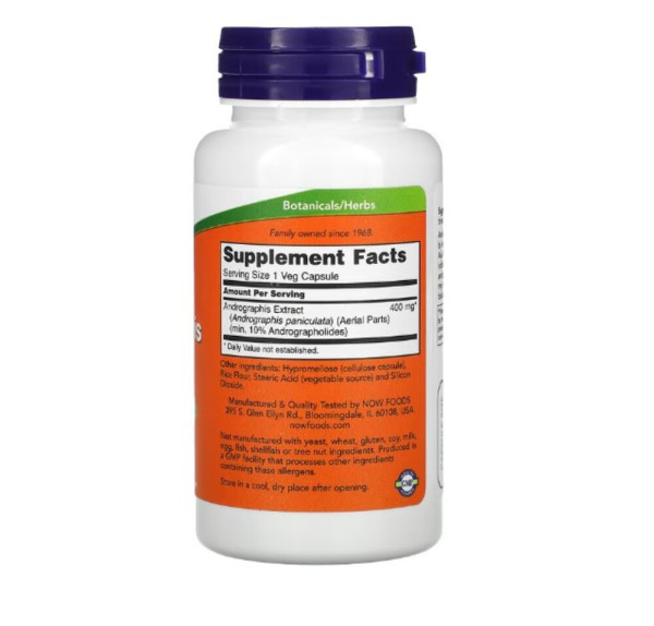 NOW Foods, Andrographis Extract, 400 mg, 90 Veg Capsules