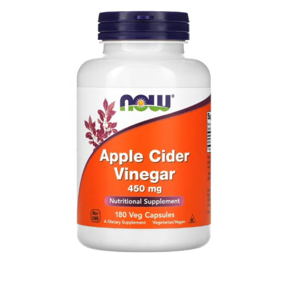 NOW Foods, Apple Cider Vinegar, 450 mg, 180 Veg Capsules