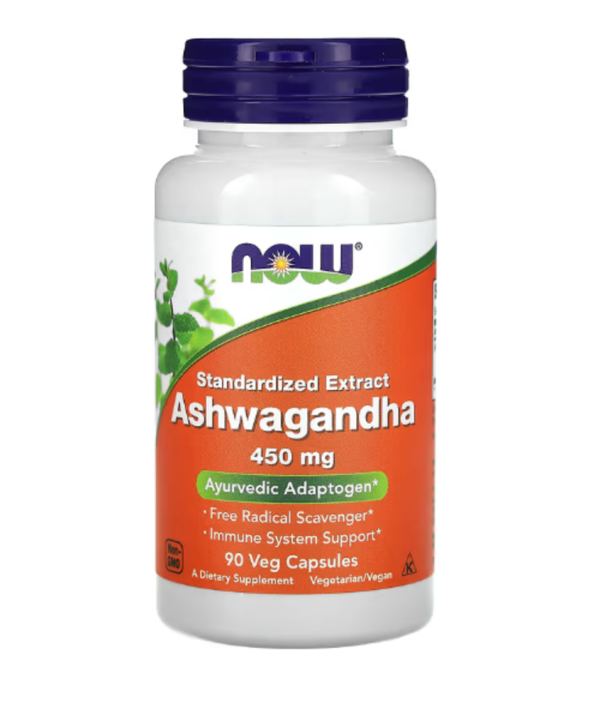 NOW Foods, Ashwagandha, Standardized Extract, 450 mg, 90 Veg Capsules