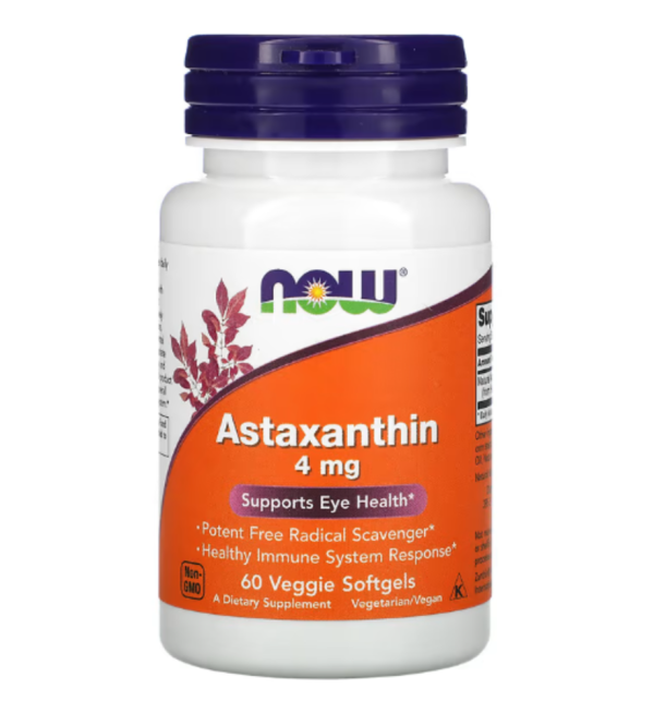 Now Foods, Astaxanthin, 4 mg, 60 Veggie Softgels
