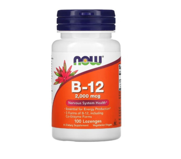 Now Foods, B-12, 2,000 mcg, 100 Lozenges