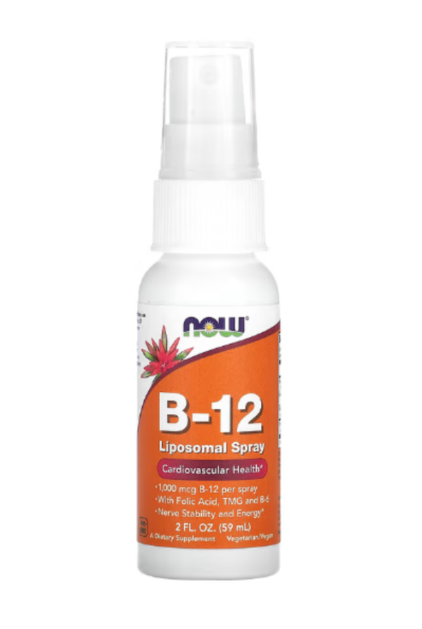 NOW Foods, B-12 Liposomal Spray, 1,000 mcg, 2 fl oz (59 ml)